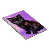 Van Gogh Stijl Paarse kat Notitieboek (Rechterzijde)