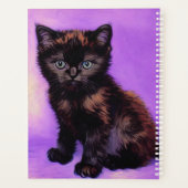 Van Gogh Stijl Paarse kat Planner (Achterkant)
