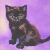 Van Gogh Stijl Paarse kat Sticker (Voorkant)