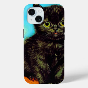 Van Gogh Stijl Pouting Kitten iPhone 15 Case