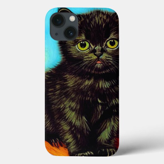 Van Gogh Stijl Pouting Kitten Case-Mate iPhone Case (Achterkant)