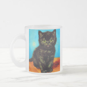 Van Gogh Stijl Pouting Kitten Matglas Koffiemok