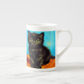 Van Gogh Stijl Pouting Kitten Porselein Kop (Rechts)