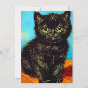 Van Gogh Stijl Pouting Kitten Save The Date