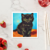 Van Gogh Stijl Pouting Kitten Servet (Insitu)