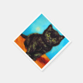 Van Gogh Stijl Pouting Kitten Servet (Hoek)