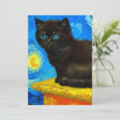Van Gogh Stijl Sterrennacht Aankondiging (Staand voorkant)
