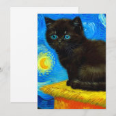 Van Gogh Stijl Sterrennacht Aankondiging (Voorkant / Achterkant)