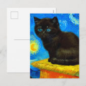 Van Gogh Stijl Sterrennacht Feestdagenkaart (Voorkant / Achterkant)