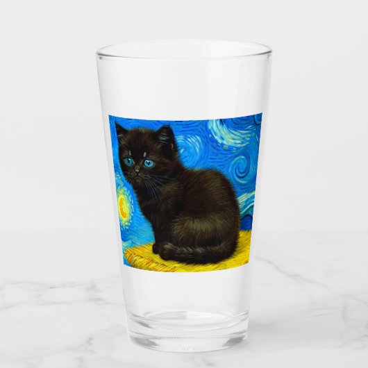 Van Gogh Stijl Sterrennacht Glas (Voorkant)