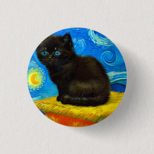 Van Gogh Stijl Sterrennacht Ronde Button 3,2 Cm