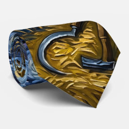 Van Gogh stijl Sterrenoogst Gouden Tarweveld Stropdas