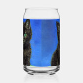 Van Gogh Stijl Zwart Kitten Blikvorm Glas (Rechts)