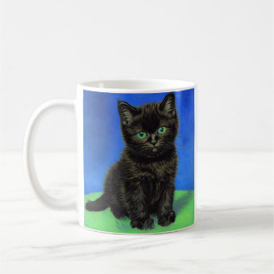 Van Gogh Stijl Zwart Kitten Koffiemok
