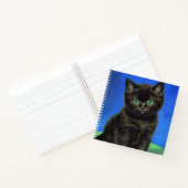 Van Gogh Stijl Zwart Kitten Notitieboek (Binnen)