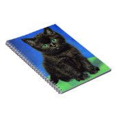 Van Gogh Stijl Zwart Kitten Notitieboek (Rechterzijde)