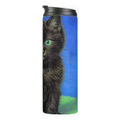 Van Gogh Stijl Zwart Kitten Thermosbeker (Geroteerd rechts)