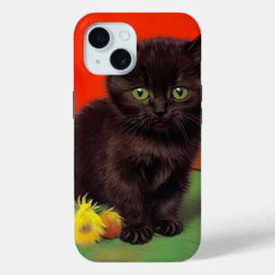 Van Gogh Stijl Zwarte Kat iPhone 15 Case