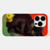 Van Gogh Stijl Zwarte Kat Case-Mate iPhone Case (Achterkant (horizontaal))