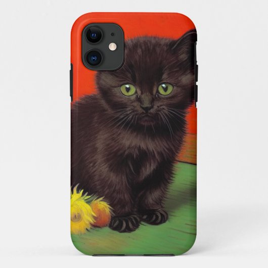 Van Gogh Stijl Zwarte Kat Case-Mate iPhone Case (Achterkant)