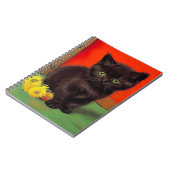 Van Gogh Stijl Zwarte Kat Notitieboek (Linkerzijde)