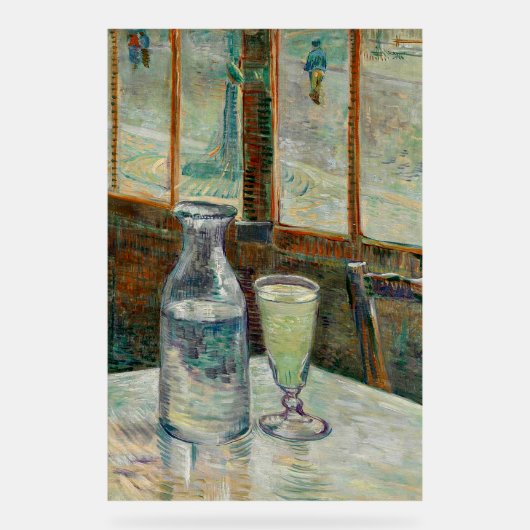 Van Gogh - Still Life Glass of Absinthe and Carafe Acryl Bord (Voorkant)