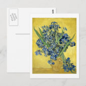 Van Gogh still Life Vase, Irises (F678) Fine Art Briefkaart (Voorkant / Achterkant)