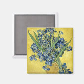 Van Gogh still Life Vase, Irises (F678) Fine Art Magneet (Voorkant / Achterkant)