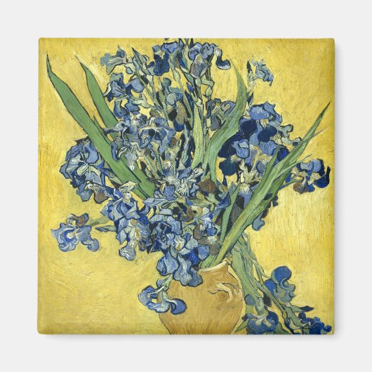 Van Gogh still Life Vase, Irises (F678) Fine Art Magneet (Voorkant)