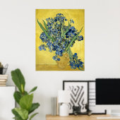 Van Gogh still Life Vase, Irises (F678) Fine Art Poster (Thuiskantoor)