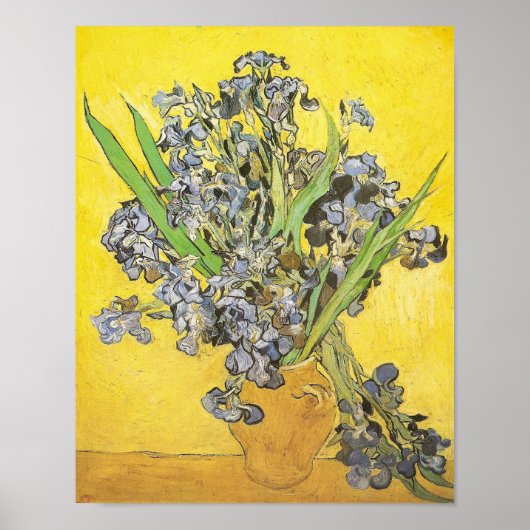 Van Gogh still Life Vase, Irises (F678) Fine Art Poster (Voorkant)