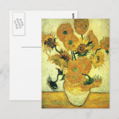 Van Gogh - Still Life Vase met 14 zonnebloemen Briefkaart (Voorkant / Achterkant)