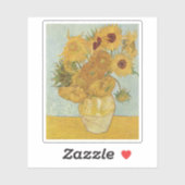 van Gogh still Life Vase met twaalf zonnebloemen Sticker (Vel)