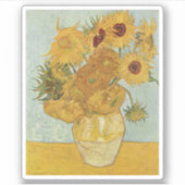 van Gogh still Life Vase met twaalf zonnebloemen Sticker (Voorkant)