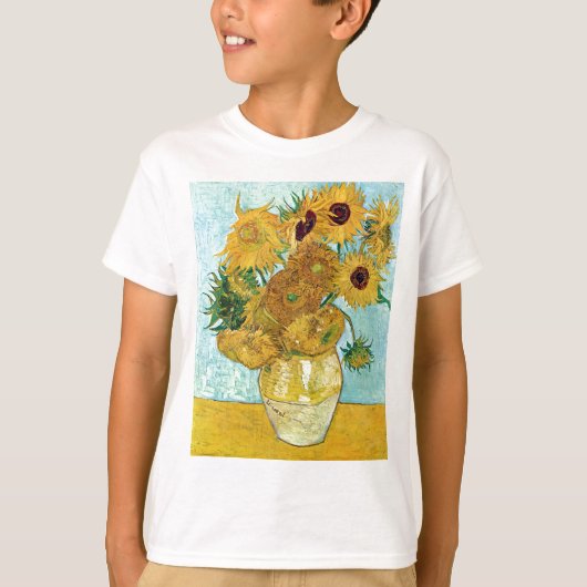 van Gogh still Life Vase met twaalf zonnebloemen T-shirt (Voorkant)