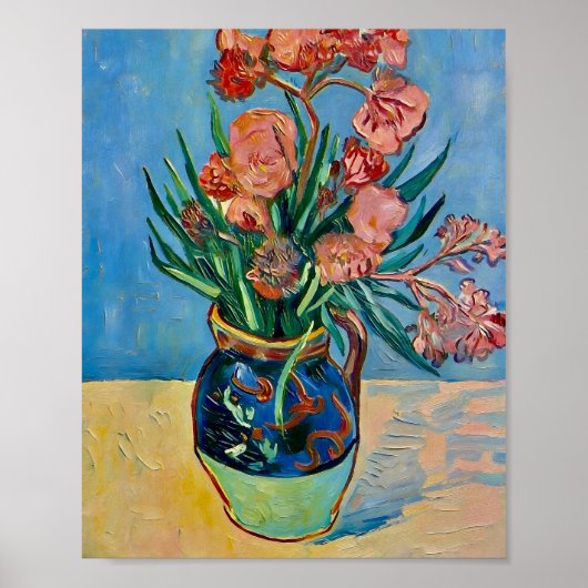 Van Gogh Still Life Vase with Oleanders Poster (Voorkant)
