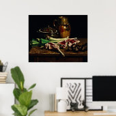 Van Gogh Still Life with Meat, Vegetables, Pottery Poster (Thuiskantoor)