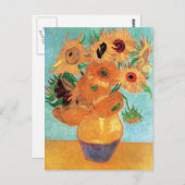 Van Gogh - stille levensfase met twaalf zonnebloem Briefkaart (Voorkant / Achterkant)