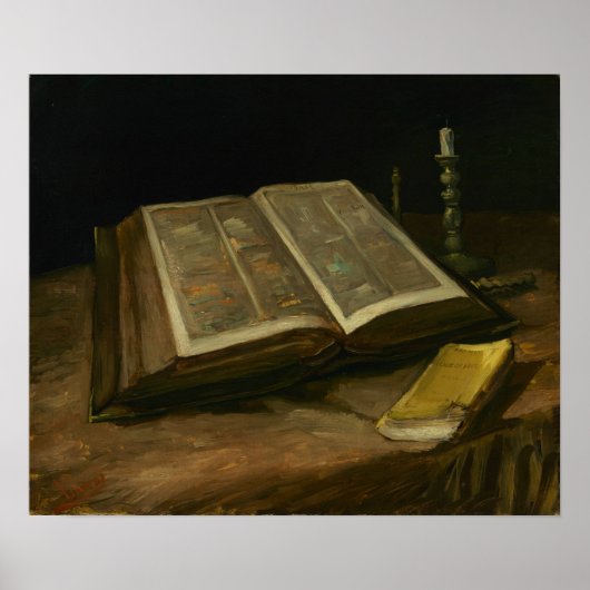 Van Gogh - Stilleven met Bijbel Poster (Voorkant)