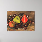 Van Gogh - Stilleven met fruit en kastanjes Canvas Afdruk (Voorkant)