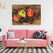Van Gogh - Stilleven met fruit en kastanjes Canvas Afdruk (Insitu (Woonkamer))