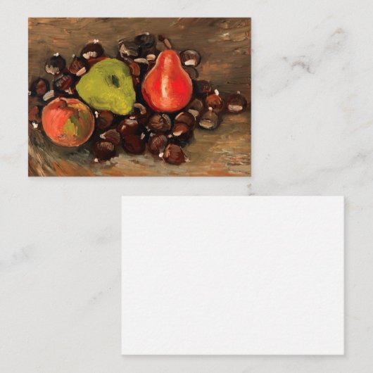 Van Gogh - Stilleven met fruit en kastanjes Notitiekaartje (Voorkant / Achterkant)