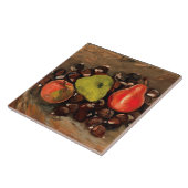 Van Gogh - Stilleven met fruit en kastanjes Tegeltje (Zijkant)