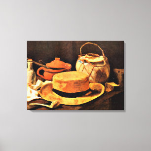 Van Gogh - Stilleven met gele hoed Canvas Afdruk