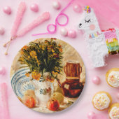 Van Gogh - Stilleven met koffiepot en bloemen Papieren Bordje (Feest)