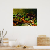 Van Gogh Stilleven met mand groenten Poster (Keuken)