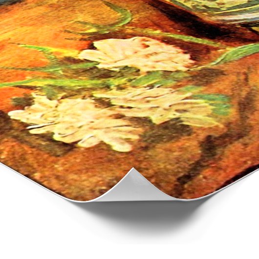 Van Gogh - Stilleven met rode gladiolas Poster (Hoek)