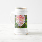 Van Gogh Stilleven met roze rozen Bierpul (Voorkant links)