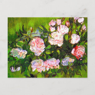 Van Gogh Stilleven met roze rozen Briefkaart