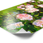 Van Gogh Stilleven met roze rozen Foto Afdruk (Hoek)